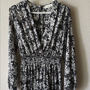 Pinch Black and White Floral maxi Dress